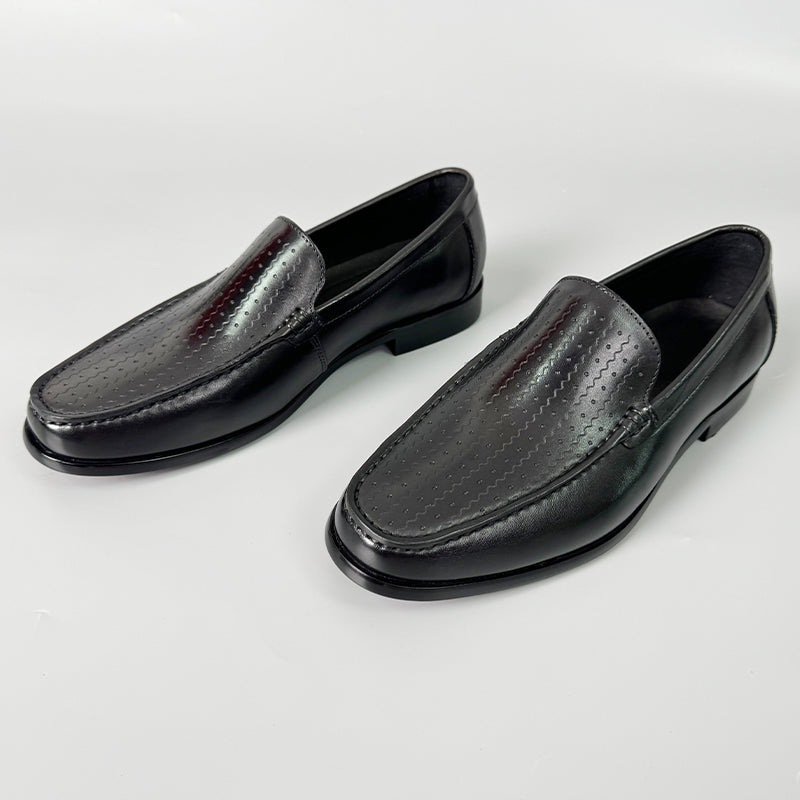 Veltique Glide Croc-textured Loafers