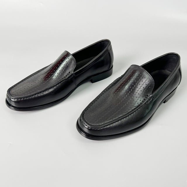 Veltique Glide Croc-textured Loafers