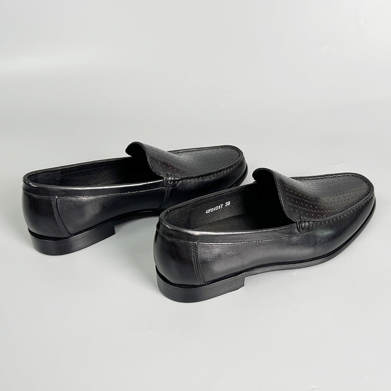 Veltique Glide Croc-textured Loafers