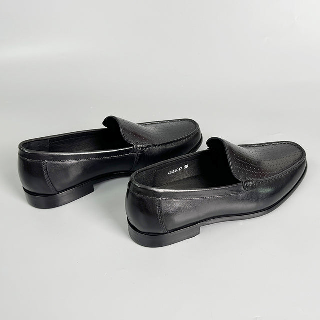 Veltique Glide Croc-textured Loafers