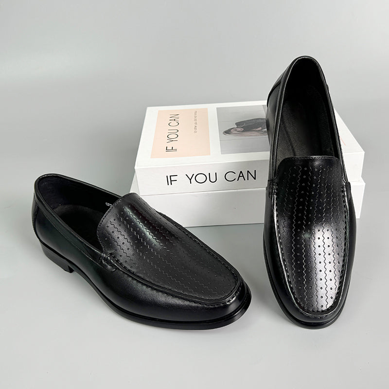 Veltique Glide Croc-textured Loafers
