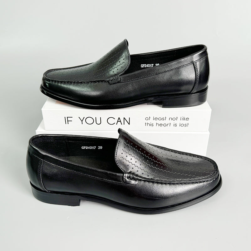 Veltique Glide Croc-textured Loafers