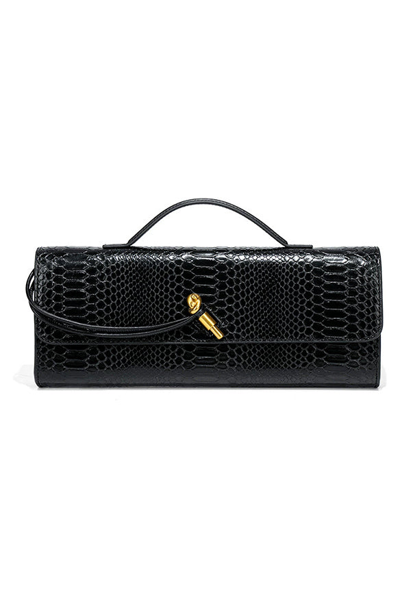 Serpatura Snake Pattern Event Clutch Purse