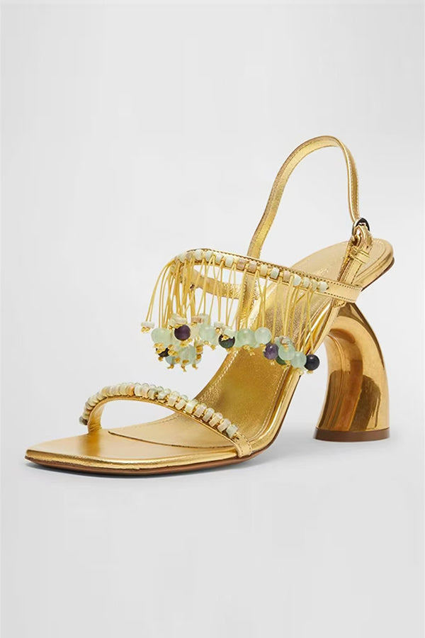 Eldorian Ebonique Croc Pattern Wedge Heels