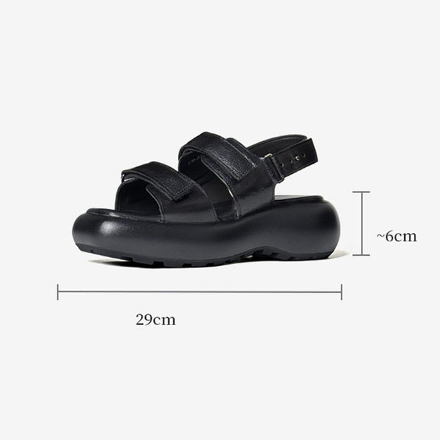 Celestova Chic Buckle Leather Sandals