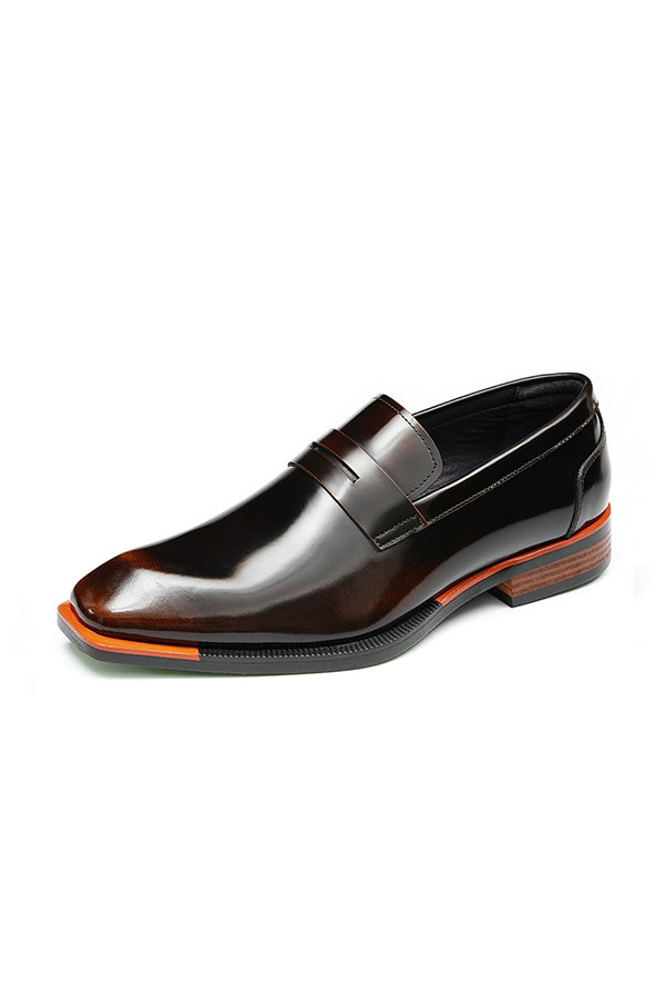 Aurastyle Ebonique Croc Leather Brogues