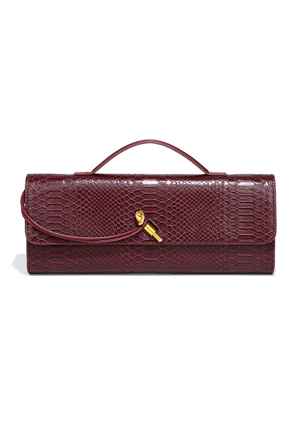 Serpatura Snake Pattern Event Clutch Purse