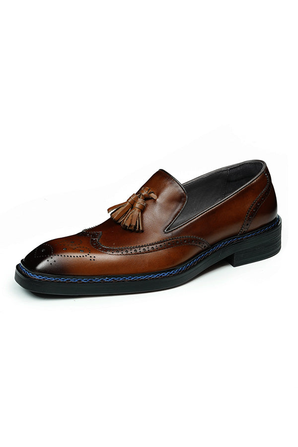 Veltique Snakara Tassel Dress Loafers