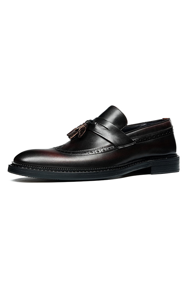 Veltique Snakara Tassel Dress Loafers