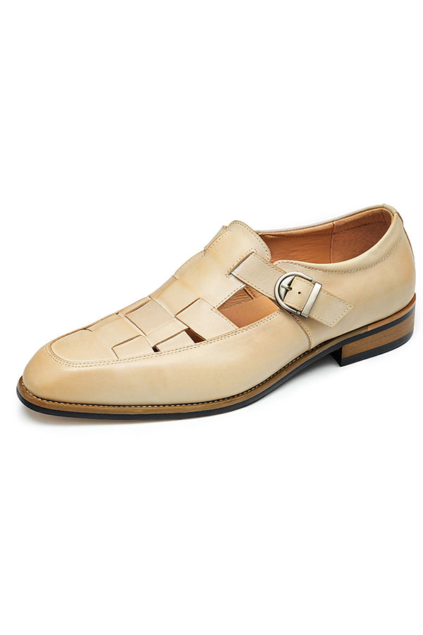 Viprano Chic Buckle Leather Sandals