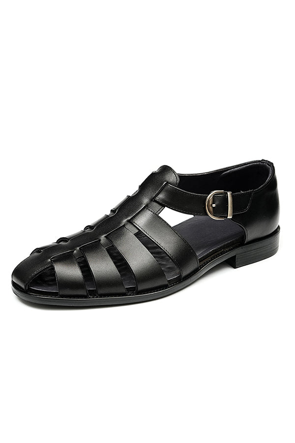 Exoticade Chic Buckle Leather Sandals