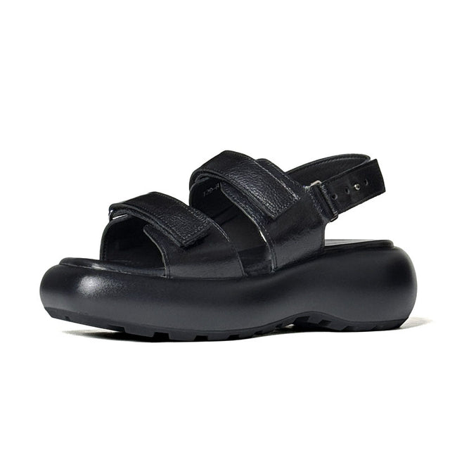 Celestova Chic Buckle Leather Sandals