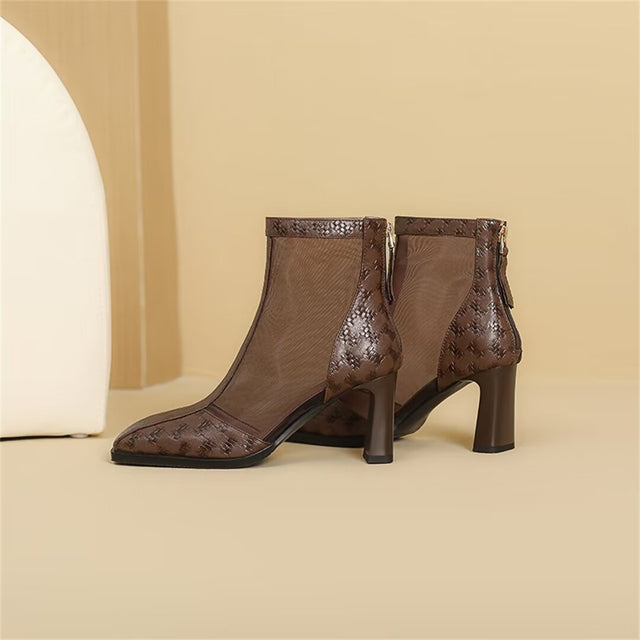 Veltique Croc Ankle Boots
