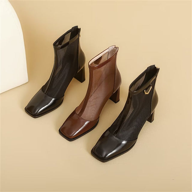 Veltique Luxe Chic Ankle Boots