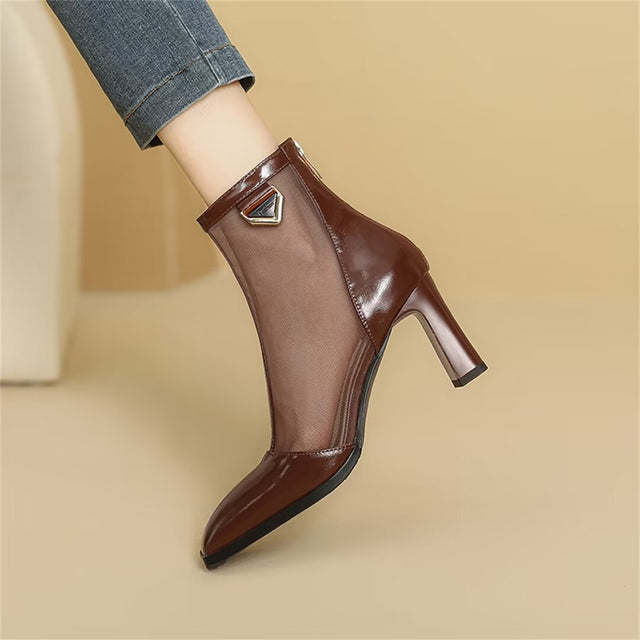 Veltique Luxe Chic Ankle Boots