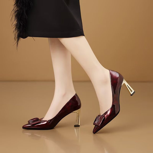 Sleek Orbitstream Sculpted Lace-up Runway Statement