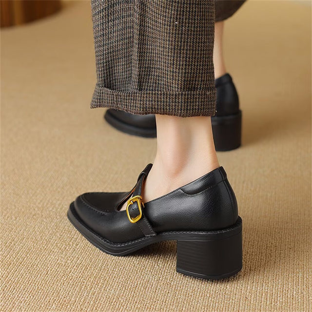 Opulessa Buckled Elegance Pumps