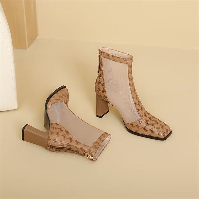 Veltique Croc Ankle Boots