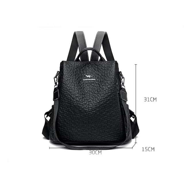 Veltique Zip Backpack Elegance