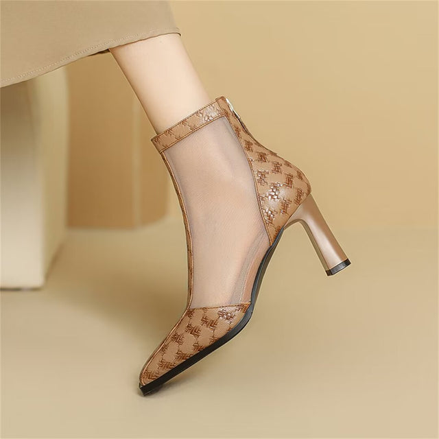 Veltique Croc Ankle Boots