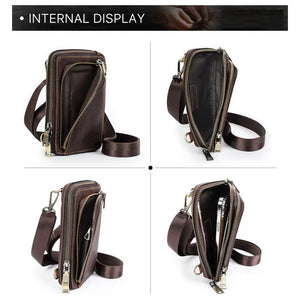 Luxury Leather Flap Vintage Crossbody Bag