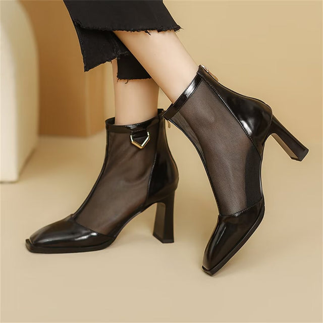 Veltique Luxe Chic Ankle Boots