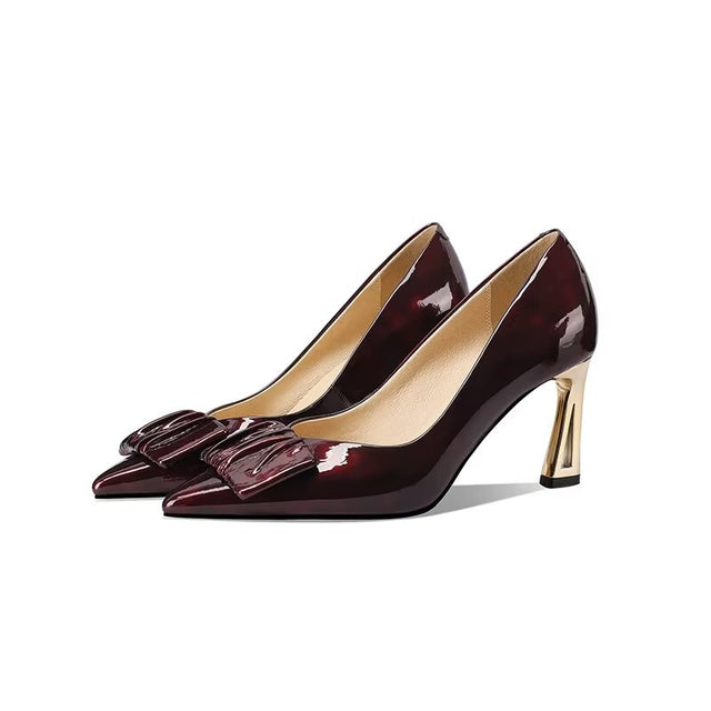 Sleek Orbitstream Sculpted Lace-up Runway Statement