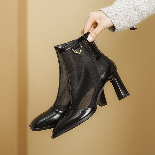 Veltique Luxe Chic Ankle Boots