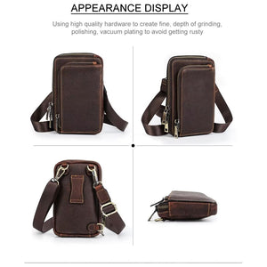 Luxury Leather Flap Vintage Crossbody Bag