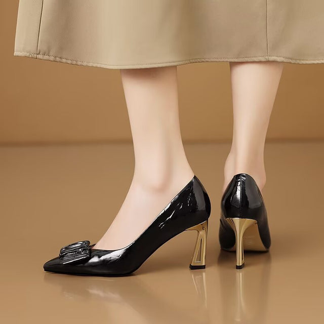 Sleek Orbitstream Sculpted Lace-up Runway Statement