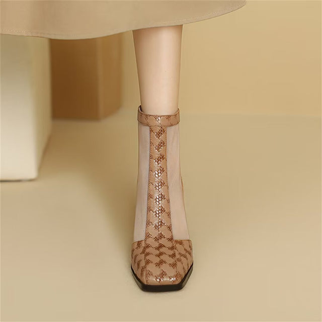 Veltique Croc Ankle Boots