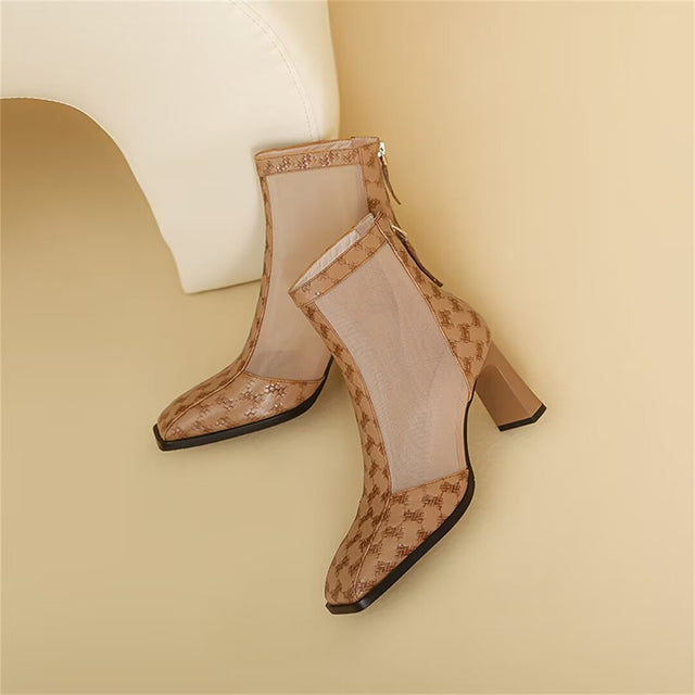 Veltique Croc Ankle Boots