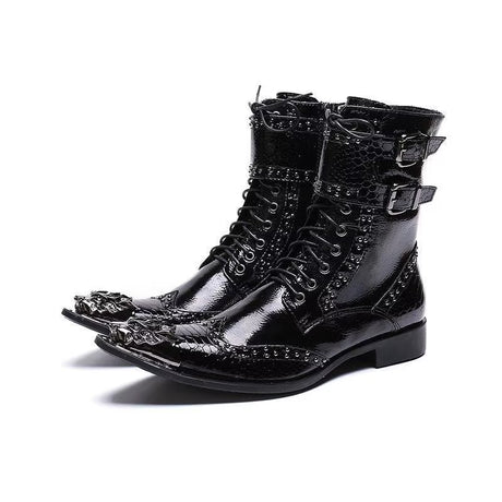 Elegant Pointed-Toe Men's Ankle Boots