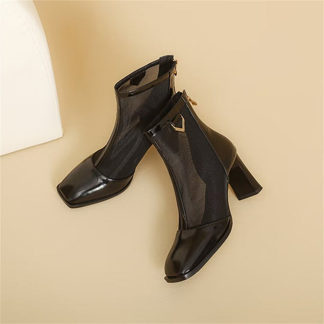 Veltique Luxe Chic Ankle Boots