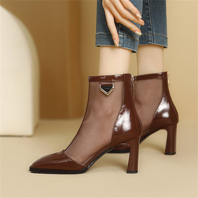 Veltique Luxe Chic Ankle Boots