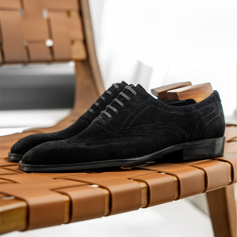 Veltoria LuxeLace Suede Dress Shoes