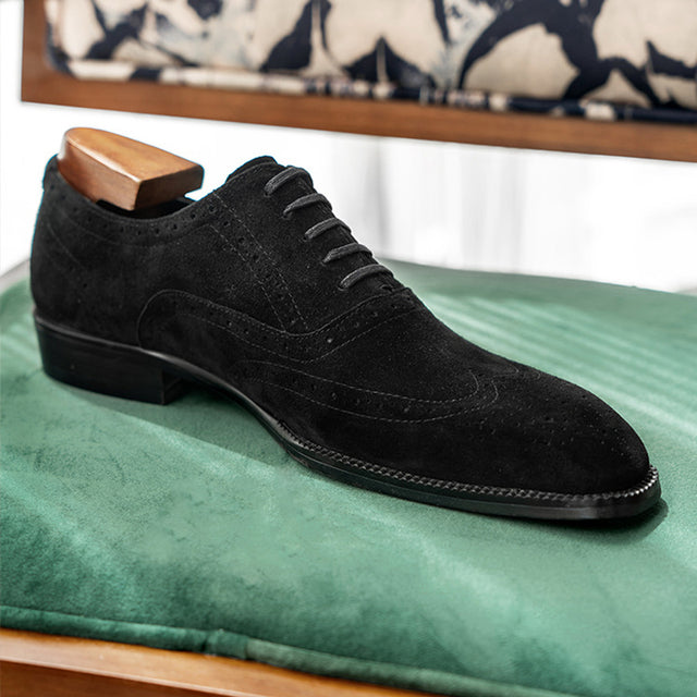 Veltoria LuxeLace Suede Dress Shoes