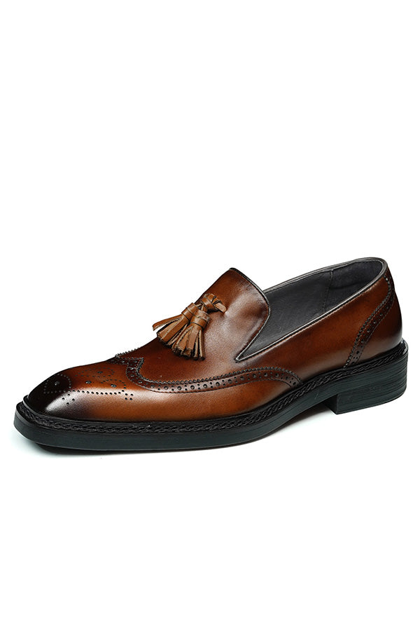 Veltique Snakara Tassel Dress Loafers