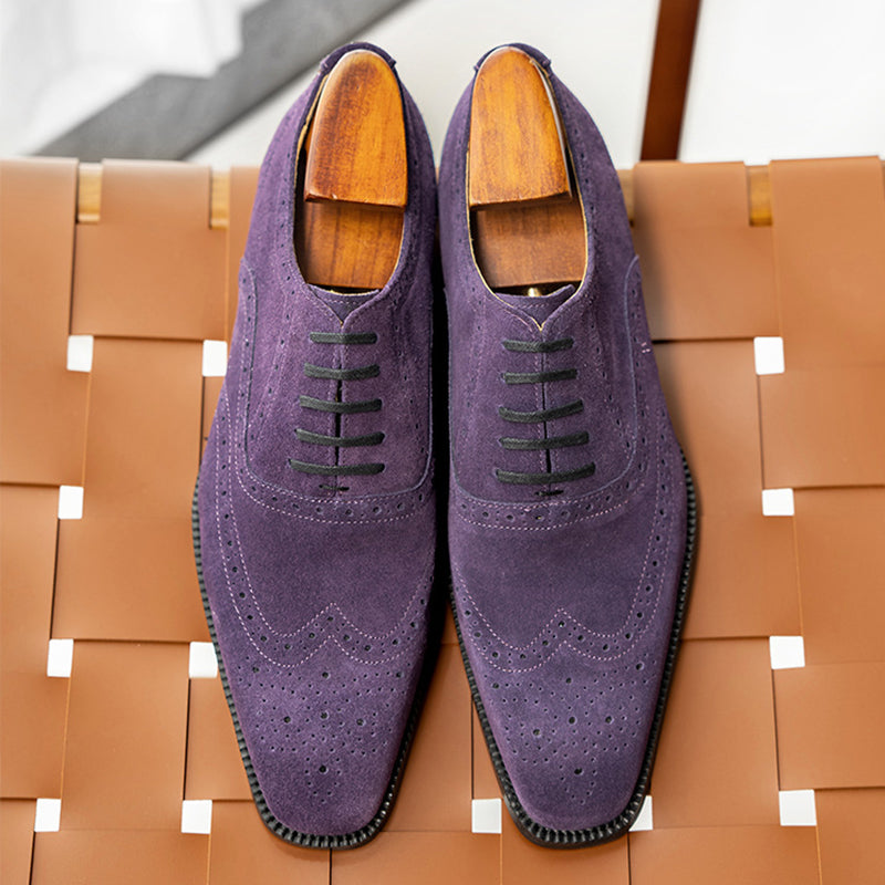 Veltoria LuxeLace Suede Dress Shoes