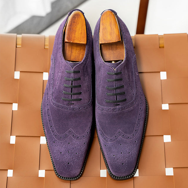 Veltoria LuxeLace Suede Dress Shoes