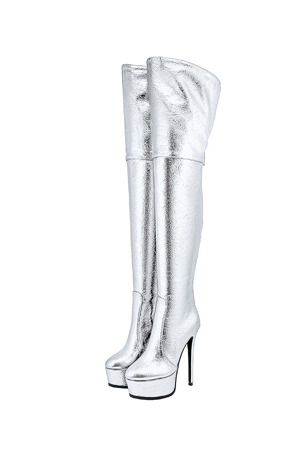 Veltique Wedding Slip Boots