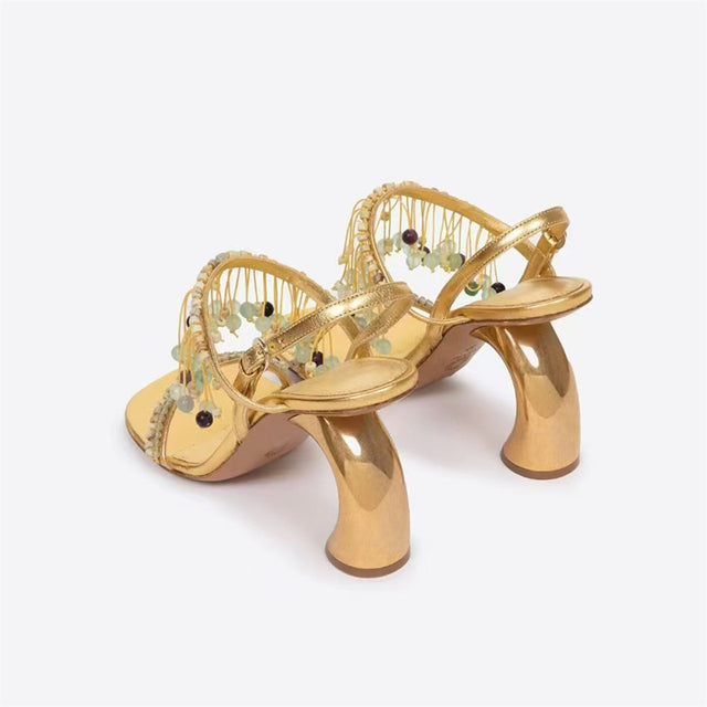 Eldorian Ebonique Croc Pattern Wedge Heels