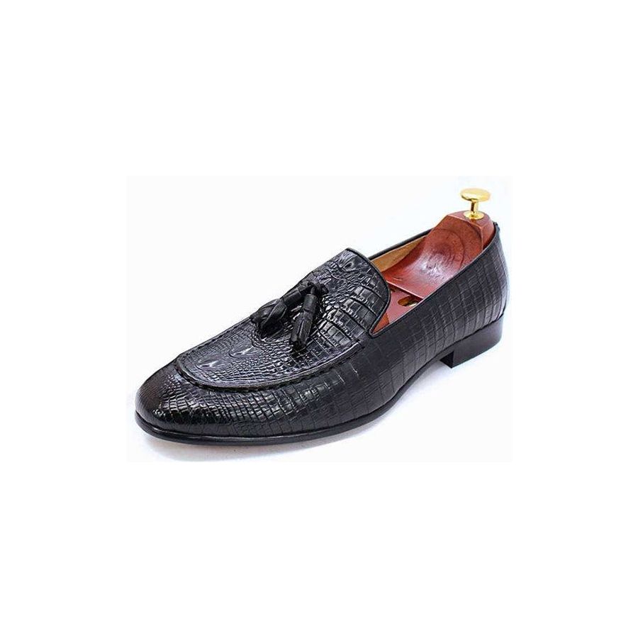 Extravagant CrocLuxe Glossy Patent Leather Loafers