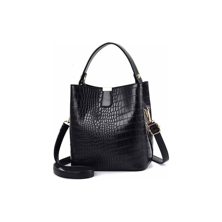 Women's Retro Crocodile Pattern Leather Handbag