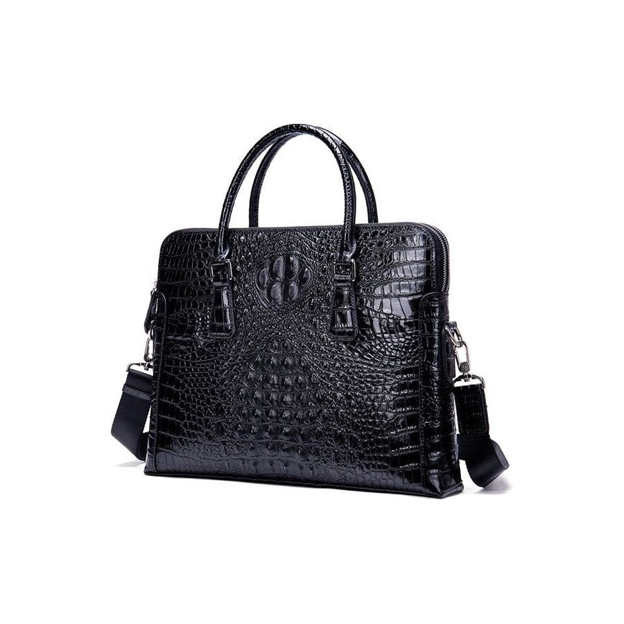 Business Mens Alligator Crocodile Leather Briefcase Bag Handbag