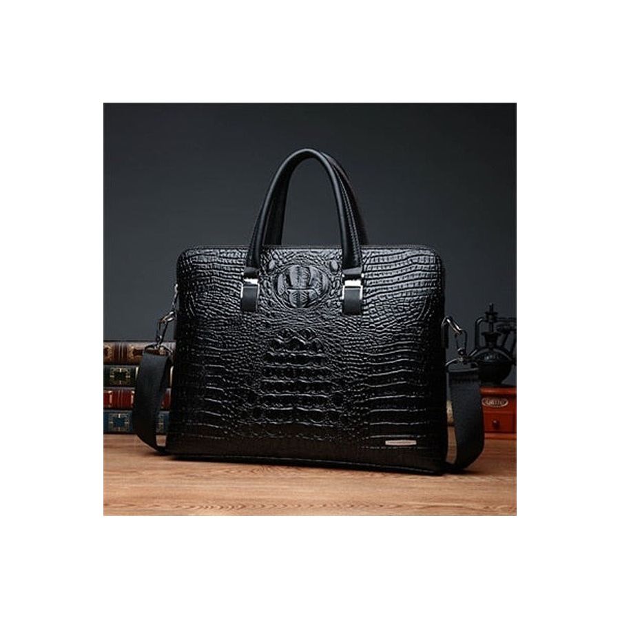 Luxury Leather Genuine Crocodile Leather Briefcase Men Clutch Business Bag  - China Business Bag and Briefcases price