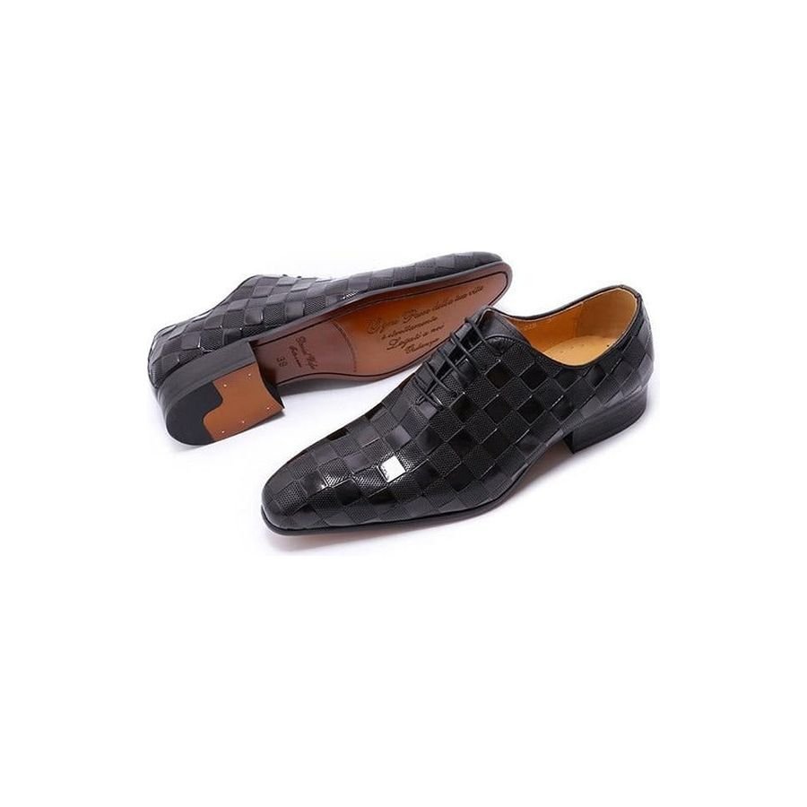  Men's Alligator Crocodile Print Oxford Fashion Lace Up Dress  Shoe croco-03 (Black, us_Footwear_Size_System, Adult, Men, Numeric, Medium,  Numeric_6_Point_5)