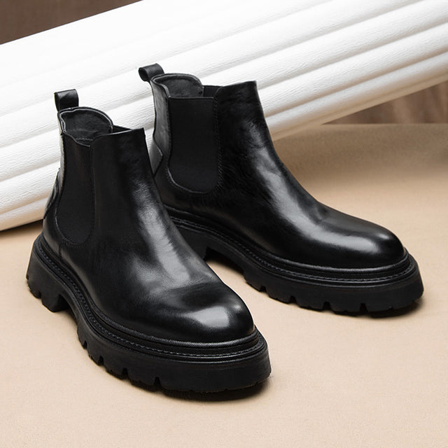 ChicHide Leather Slip-On Ankle Boots