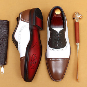 Elegant Carved British Leather Formal Shoes