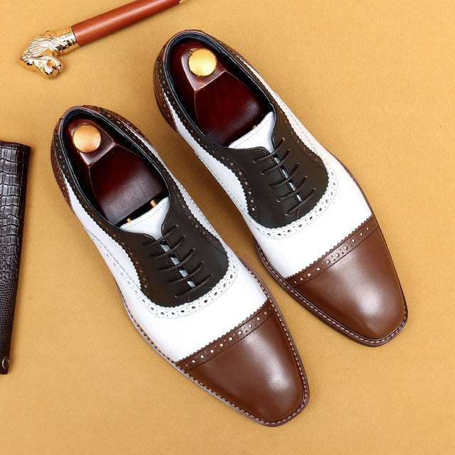 Elegant Carved British Leather Formal Shoes